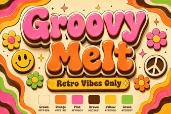 Groovy Melt: a Fun Font for Retro Designs