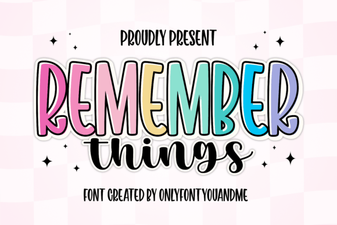 Remember Things Font: Typeface Design Projects