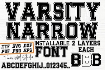 Varsity Narrow Fonts for Creative Designs