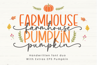 Craft Autumn Charm with Farmhouse Pumpkin Fonts