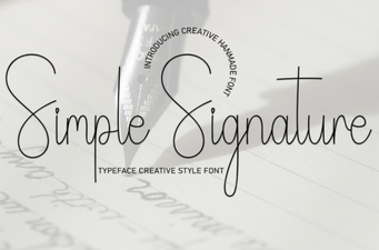 Simple Signature Fonts for Creative Projects